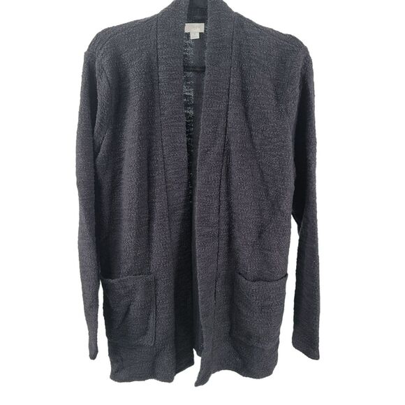 J Crew Cardigan Womens Medium Gray Sweater Oversized Pockets Cocoon Shawl - Picture 3 of 6